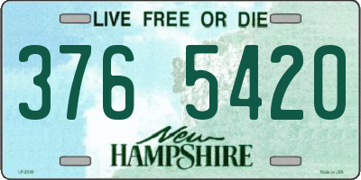 NH license plate 3765420