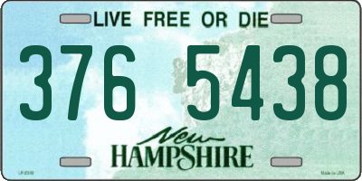 NH license plate 3765438