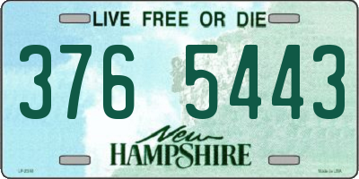 NH license plate 3765443