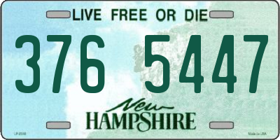NH license plate 3765447