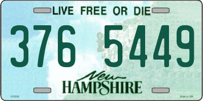NH license plate 3765449