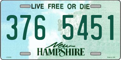 NH license plate 3765451