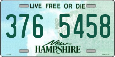 NH license plate 3765458
