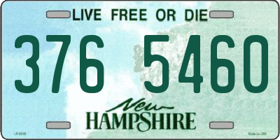 NH license plate 3765460