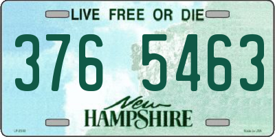 NH license plate 3765463