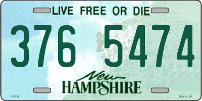 NH license plate 3765474