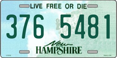 NH license plate 3765481