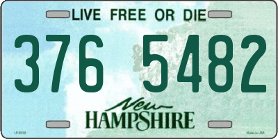 NH license plate 3765482