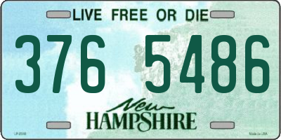 NH license plate 3765486