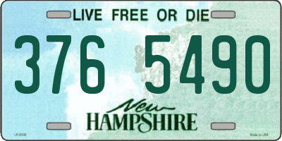 NH license plate 3765490