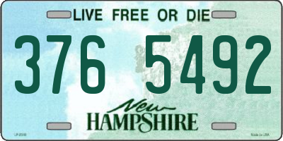 NH license plate 3765492