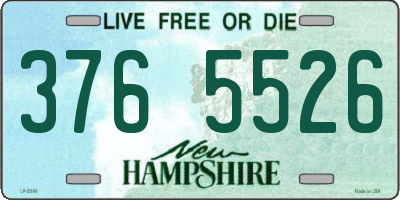NH license plate 3765526