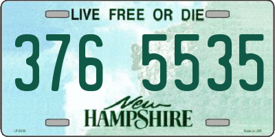 NH license plate 3765535