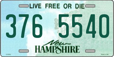 NH license plate 3765540