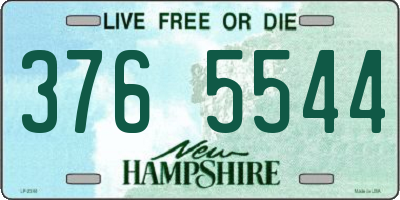 NH license plate 3765544