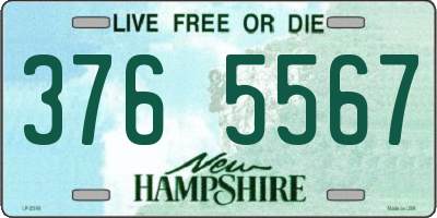 NH license plate 3765567