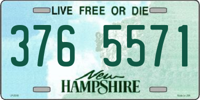 NH license plate 3765571