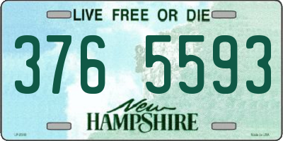 NH license plate 3765593