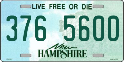 NH license plate 3765600