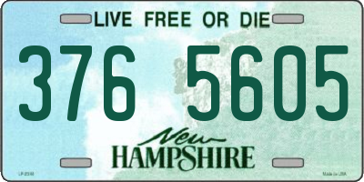 NH license plate 3765605