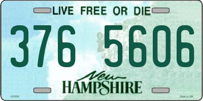 NH license plate 3765606