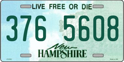NH license plate 3765608