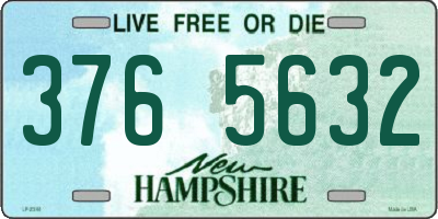 NH license plate 3765632