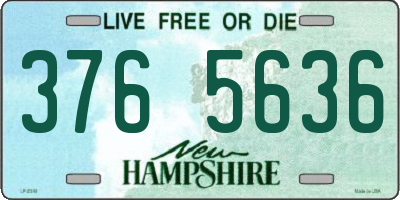 NH license plate 3765636