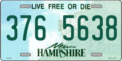 NH license plate 3765638