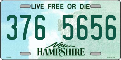 NH license plate 3765656