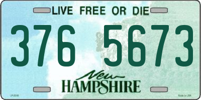 NH license plate 3765673