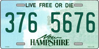 NH license plate 3765676