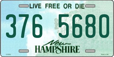 NH license plate 3765680