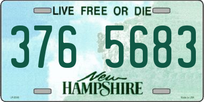 NH license plate 3765683