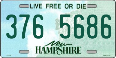 NH license plate 3765686