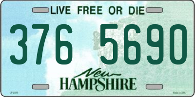 NH license plate 3765690