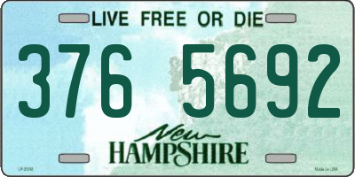 NH license plate 3765692