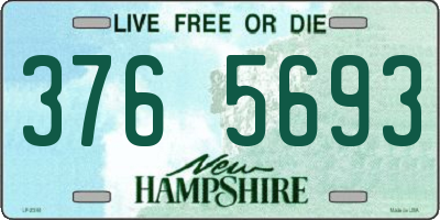 NH license plate 3765693