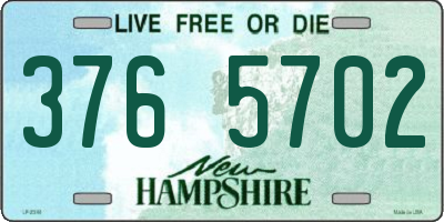 NH license plate 3765702