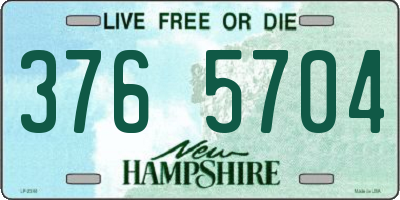 NH license plate 3765704