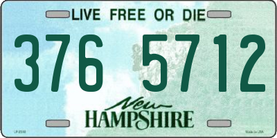 NH license plate 3765712