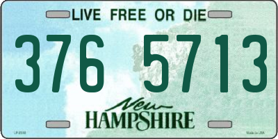 NH license plate 3765713