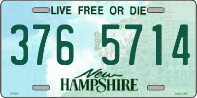 NH license plate 3765714