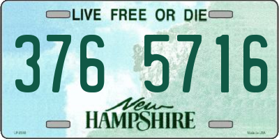 NH license plate 3765716