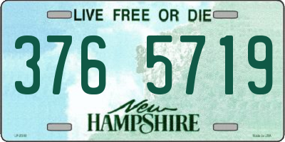 NH license plate 3765719