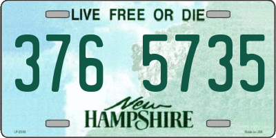 NH license plate 3765735