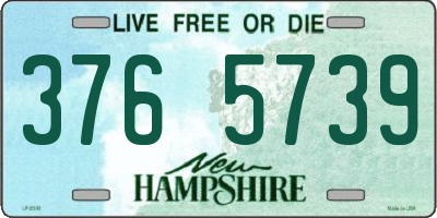 NH license plate 3765739