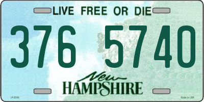 NH license plate 3765740