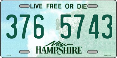 NH license plate 3765743