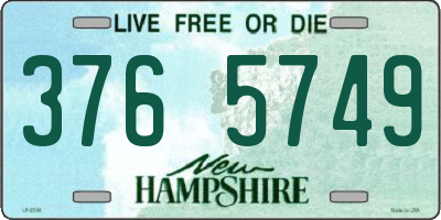 NH license plate 3765749